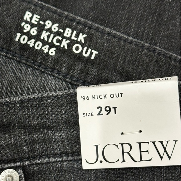 NEW J. CREW High-rise cropped kickout jean in 1996 semi-stretch black Size 29T - Picture 6 of 8